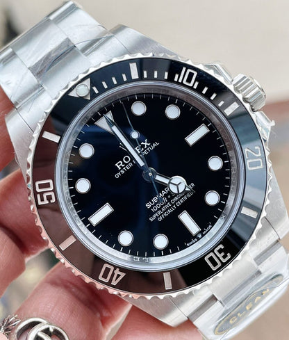 Clean FACTORY 1:1 Submariner No Date CF 41mm Black Dial Black ceramic Bezel 3230
