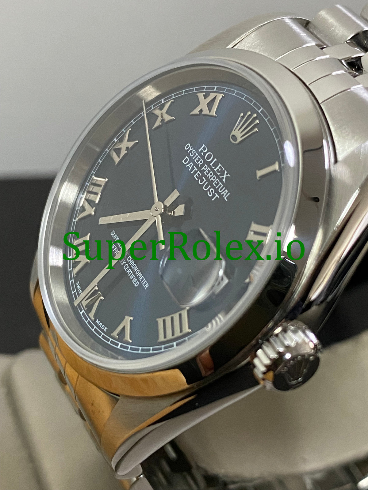 Datejust 36 Steel Blue Roman Dial Ref.16200