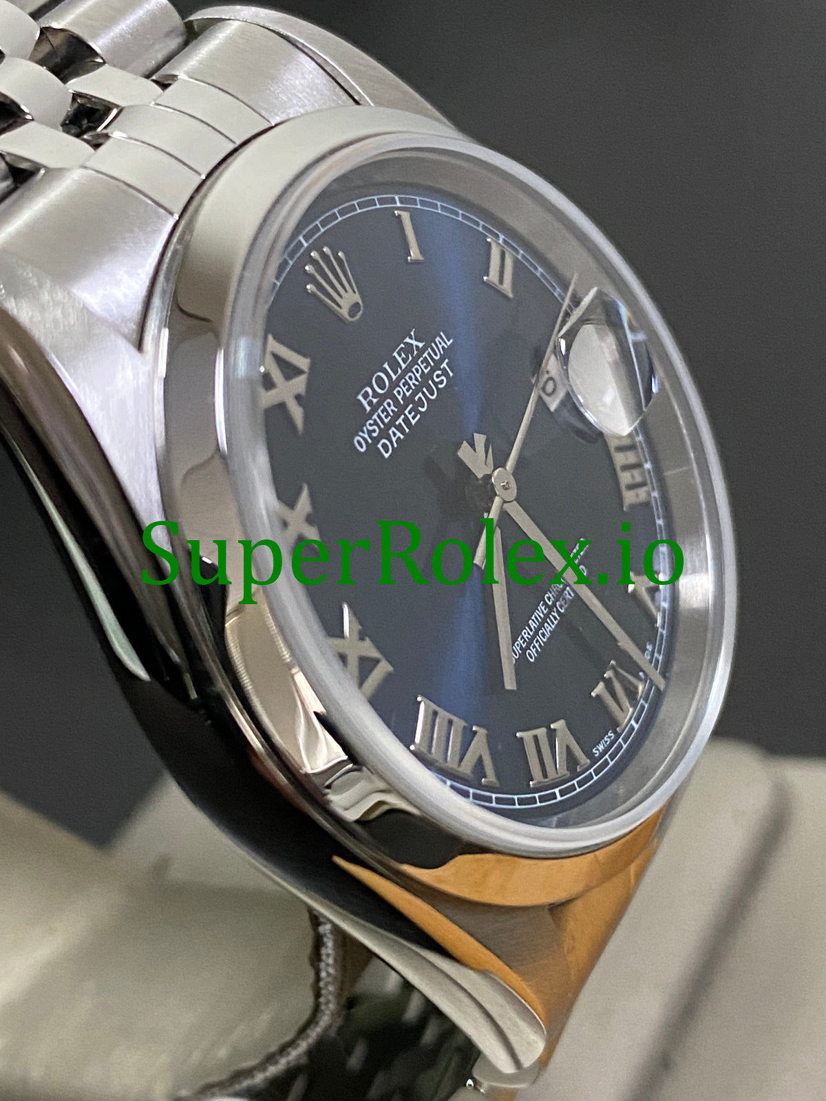 Datejust 36 Steel Blue Roman Dial Ref.16200