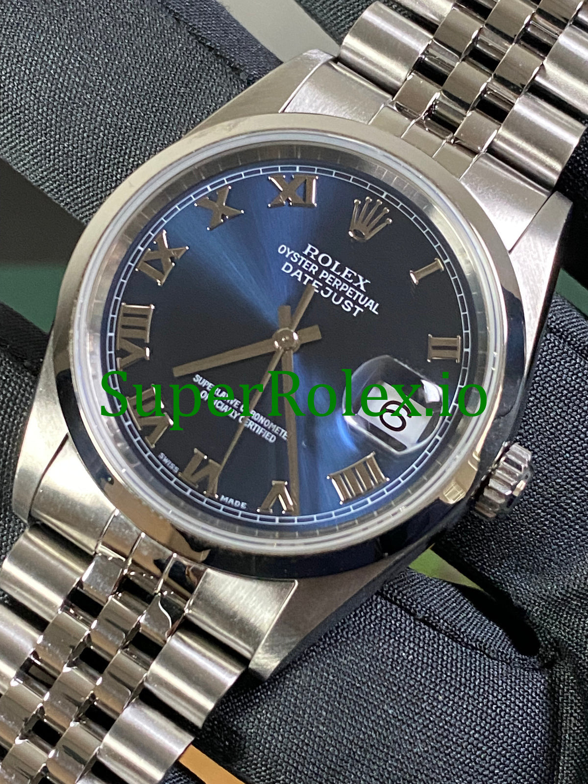 Datejust 36 Steel Blue Roman Dial Ref.16200