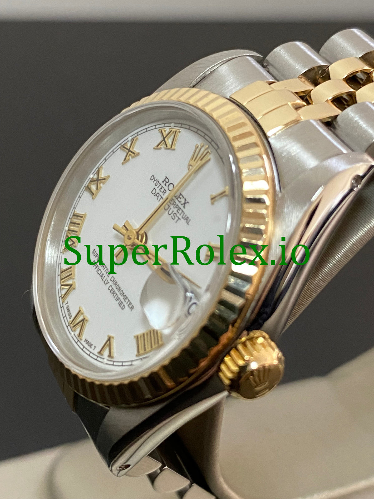 Datejust 31 Yellow Gold White Roman Dial Ref.68273