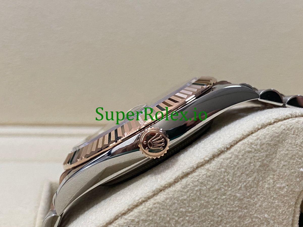 Datejust 41 Steel and Everose Gold Chocolate Diamond Dial Ref.126331