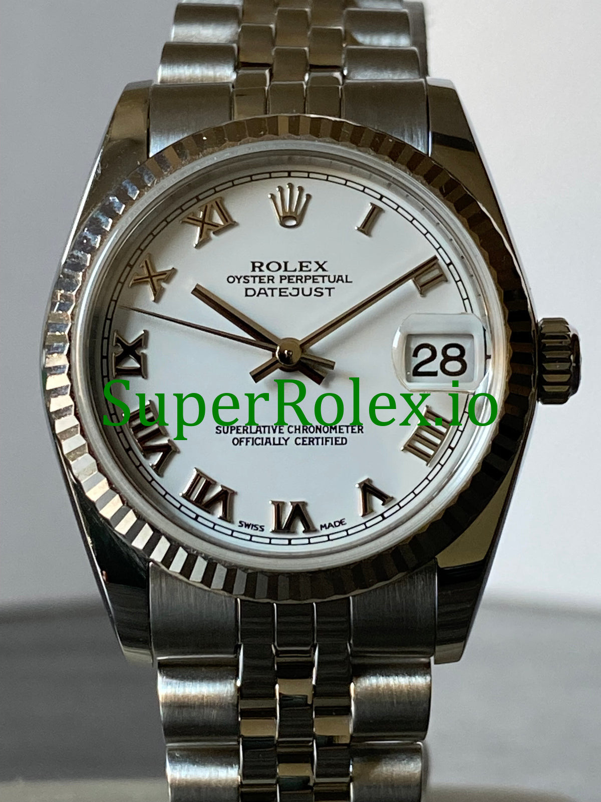 Datejust 31MM White Gold White Roman Dial Ref.78274