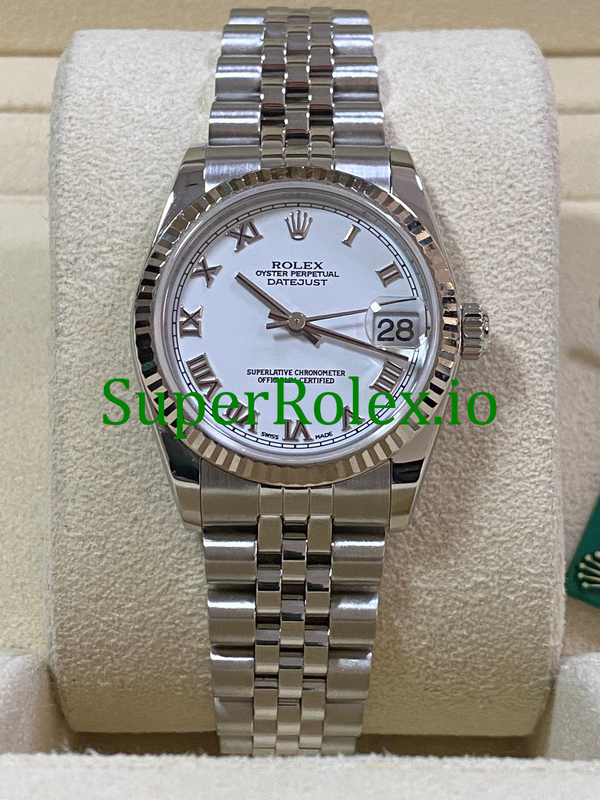 Datejust 31MM White Gold White Roman Dial Ref.78274