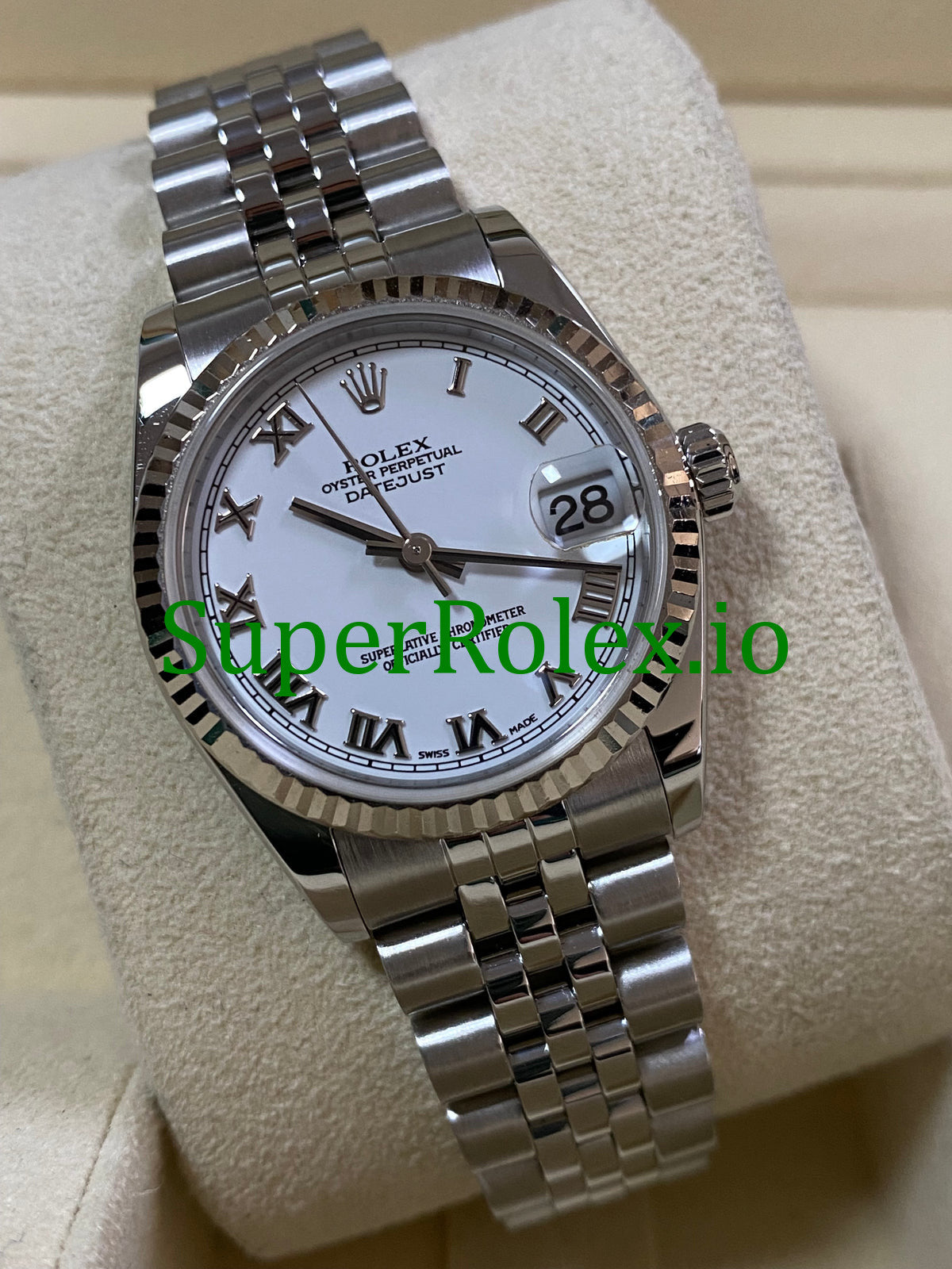 Datejust 31MM White Gold White Roman Dial Ref.78274