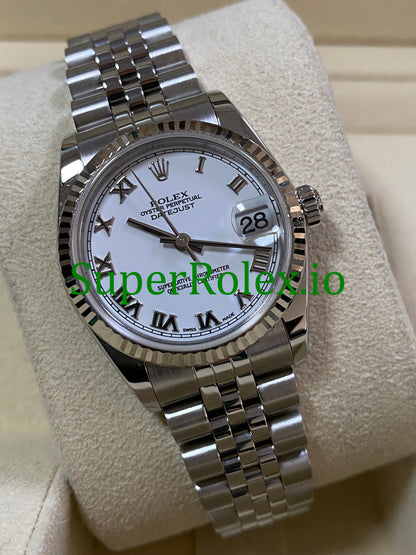 Datejust 31MM White Gold White Roman Dial Ref.78274