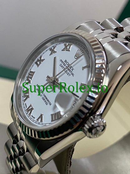 Datejust 31MM White Gold White Roman Dial Ref.78274