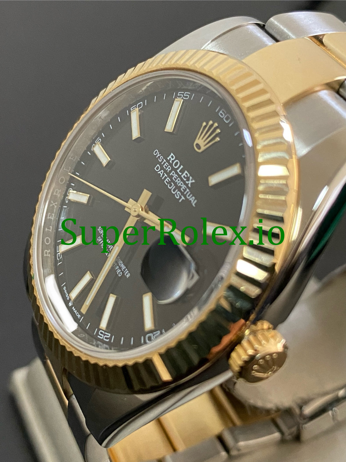 Datejust 41 Steel and Yellow Gold Black Index Dial Ref.126333