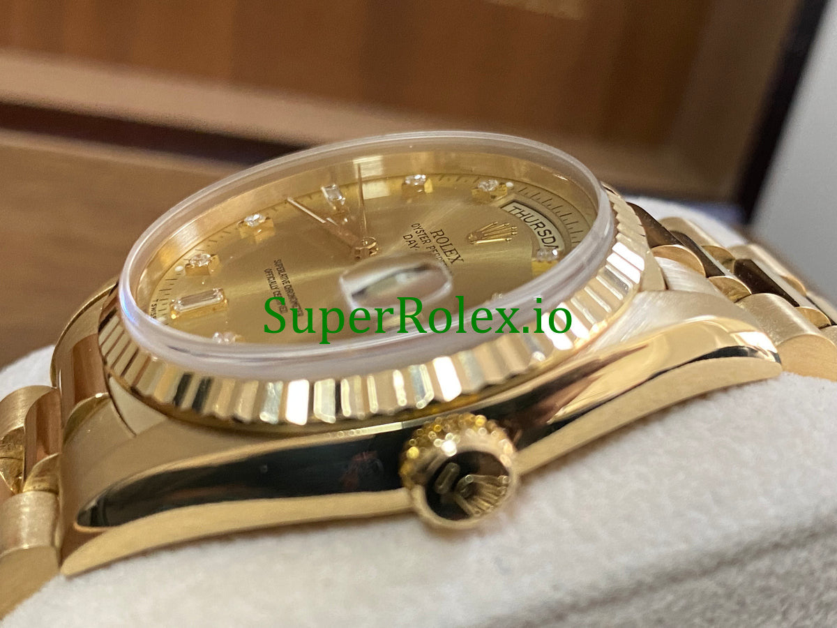 Day-Date 36MM Yellow Gold Diamond Dial Ref.18238
