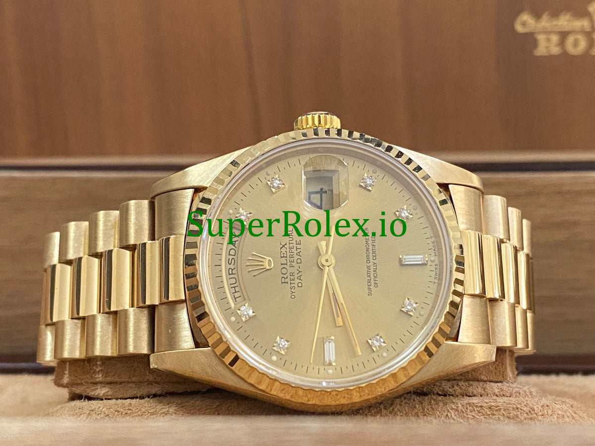 Day-Date 36MM Yellow Gold Diamond Dial Ref.18238