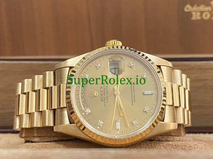Day-Date 36MM Yellow Gold Diamond Dial Ref.18238