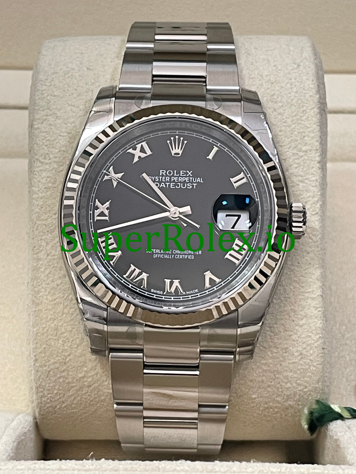 Datejust 36 Steel Black Roman Dial Ref.116234