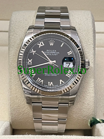 Datejust 36 Steel Black Roman Dial Ref.116234