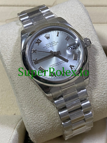Platinum Dial Datejust 31 Silver Roman Roman Ref.178246