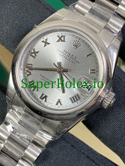 Platinum Dial Datejust 31 Silver Roman Roman Ref.178246