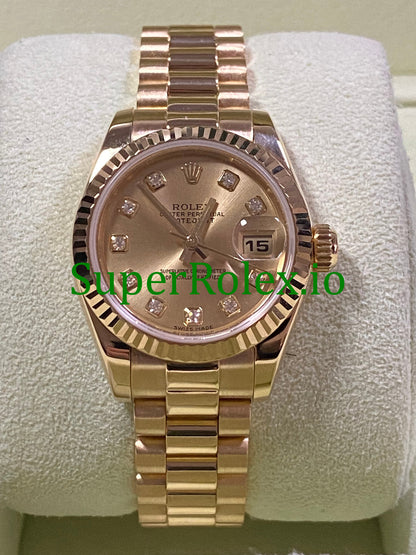 Lady-Datejust 26 Yellow Gold Diamond Dial Ref.179178