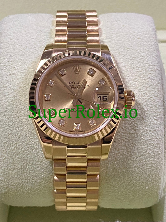 Lady-Datejust 26 Yellow Gold Diamond Dial Ref.179178