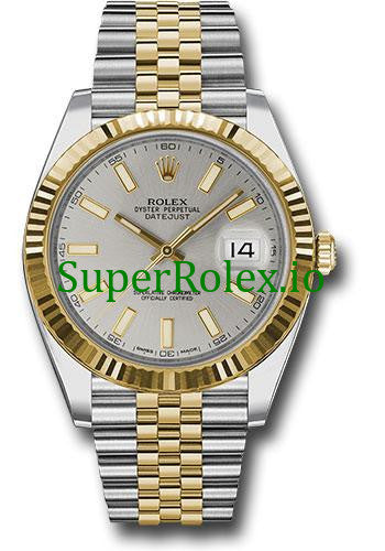Datejust 41 Steel and Yellow Gold Silver Index Dial Ref.126333