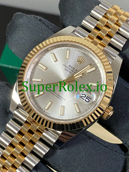 Datejust 41 Steel and Yellow Gold Silver Index Dial Ref.126333