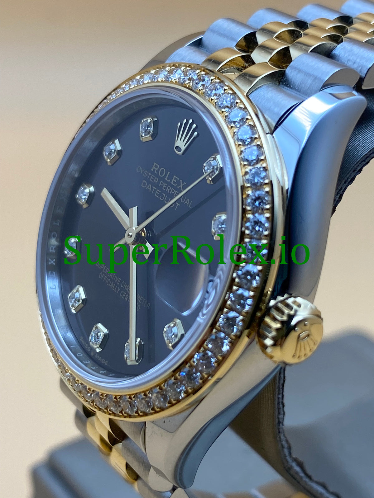 Datejust 31 Yellow Gold Dark Grey Diamond Dial Ref.278383RBR
