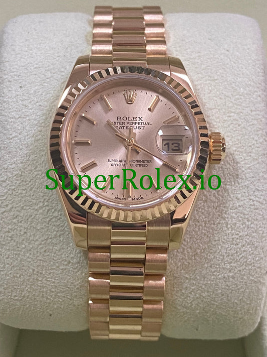 Lady-Datejust 26 Yellow Gold Champagne Index Dial Ref.179178