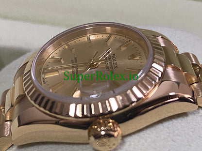 Lady-Datejust 26 Yellow Gold Champagne Index Dial Ref.179178