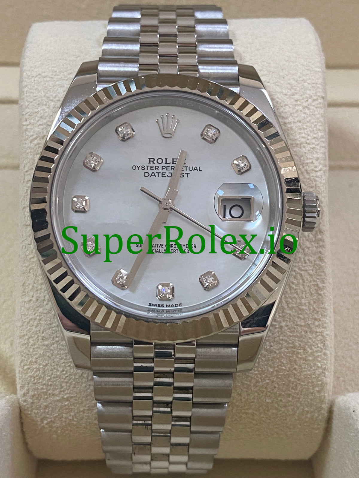 Datejust 41 Steel and White Gold Rolesor Ref.126334