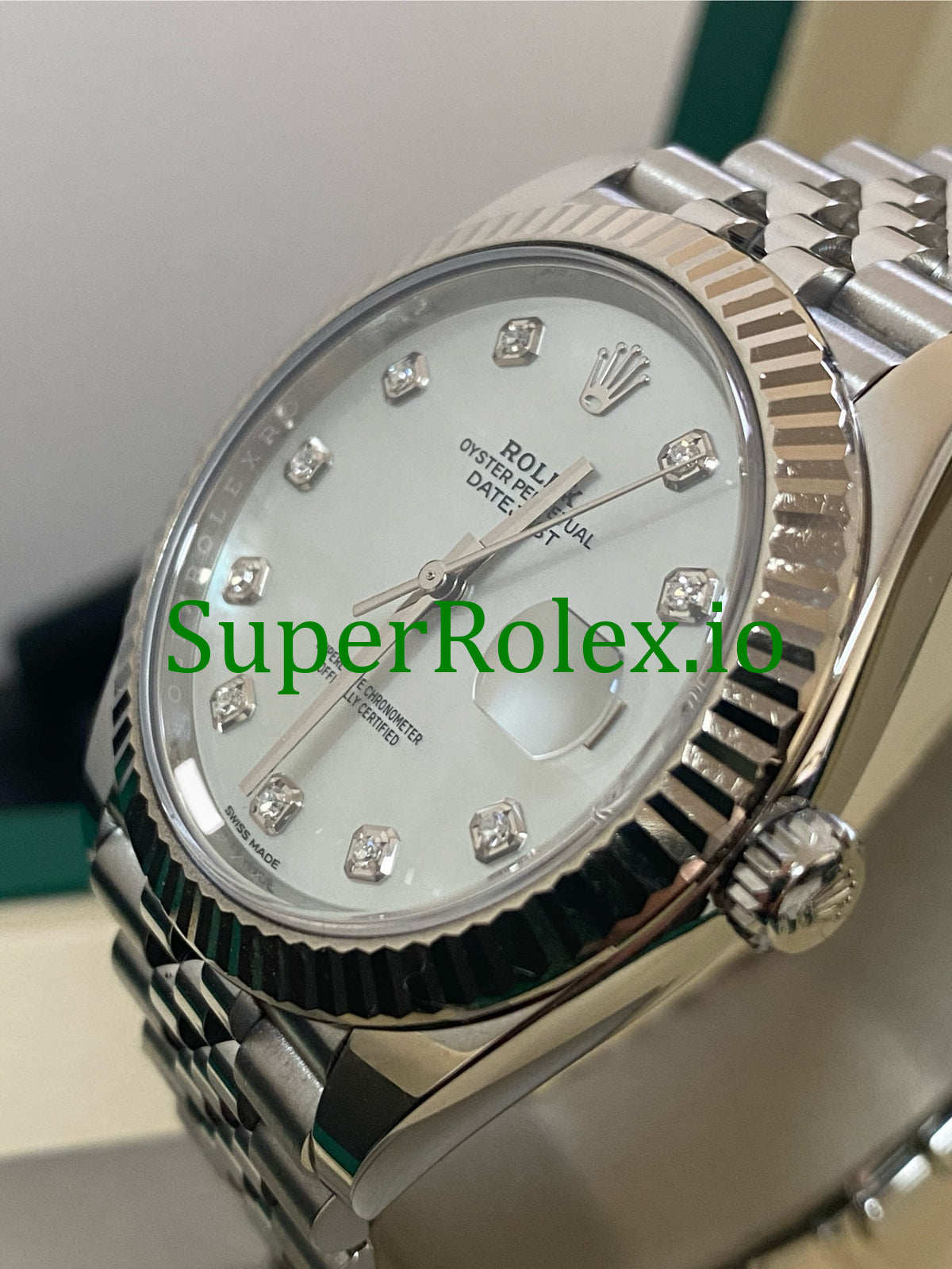 Datejust 41 Steel and White Gold Rolesor Ref.126334