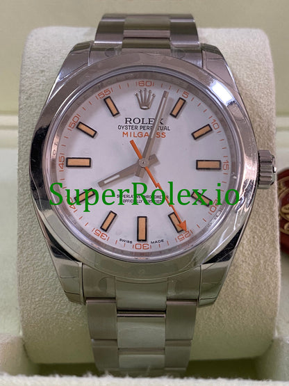 Milgauss Ref.116400 - M serial - White Dial u0026 Orange Accents