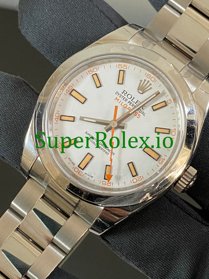 Milgauss Ref.116400 - M serial - White Dial u0026 Orange Accents
