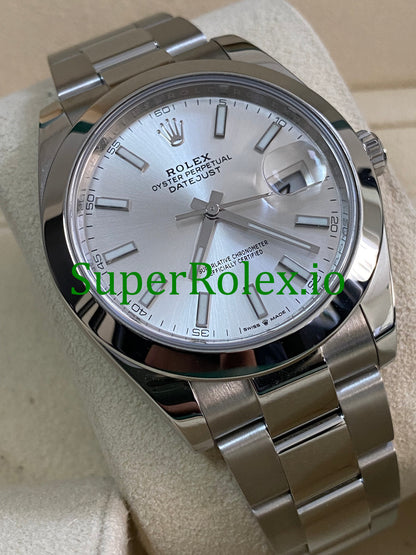 Datejust 41 Steel Silver Index Dial Ref.126300