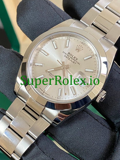 Datejust 41 Steel Silver Index Dial Ref.126300
