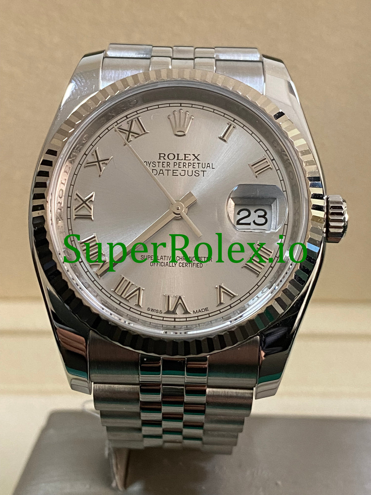 Datejust 36 Steel Rhodium Roman Dial Ref.116234