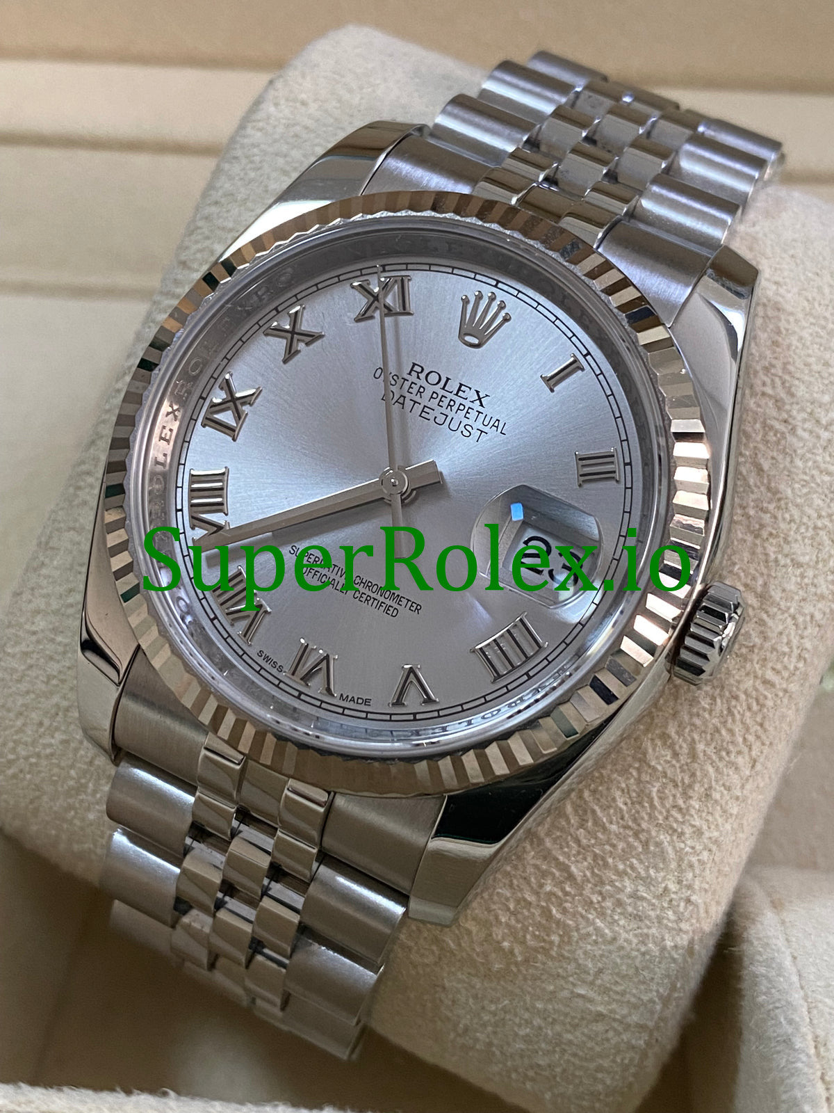 Datejust 36 Steel Rhodium Roman Dial Ref.116234