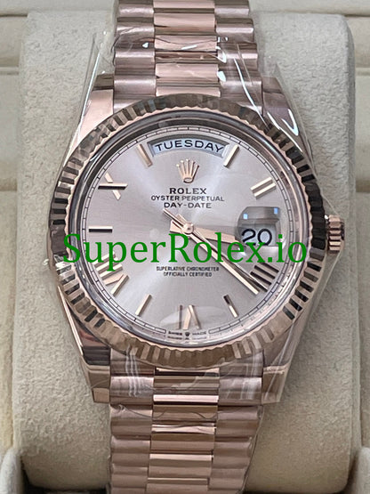 Day-Date 40 Everose Gold Ref.228235 Sundust Bevelled Roman Dial