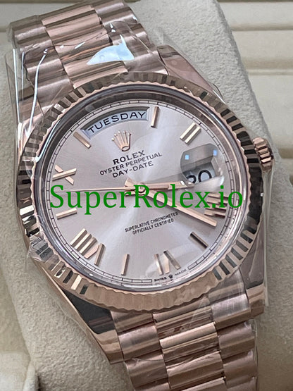 Day-Date 40 Everose Gold Ref.228235 Sundust Bevelled Roman Dial