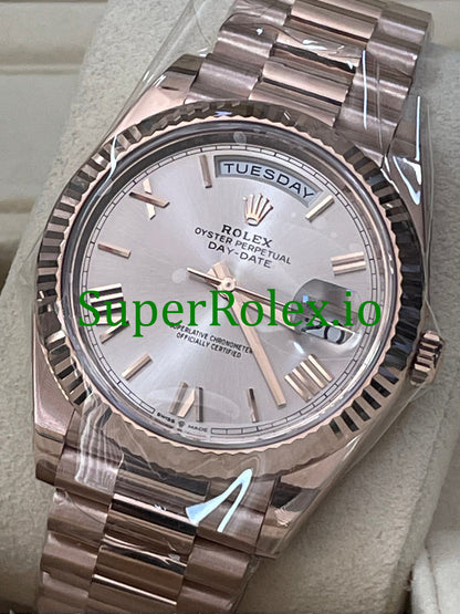 Day-Date 40 Everose Gold Ref.228235 Sundust Bevelled Roman Dial