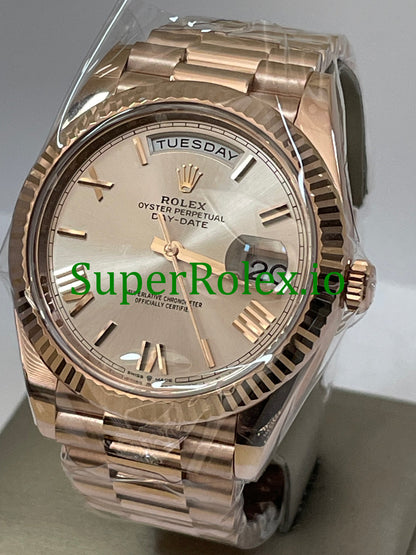 Day-Date 40 Everose Gold Ref.228235 Sundust Bevelled Roman Dial