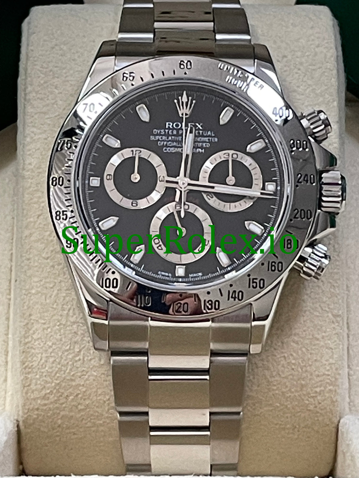 Cosmograph Daytona 40 Steel Black Index Dial Ref.116520