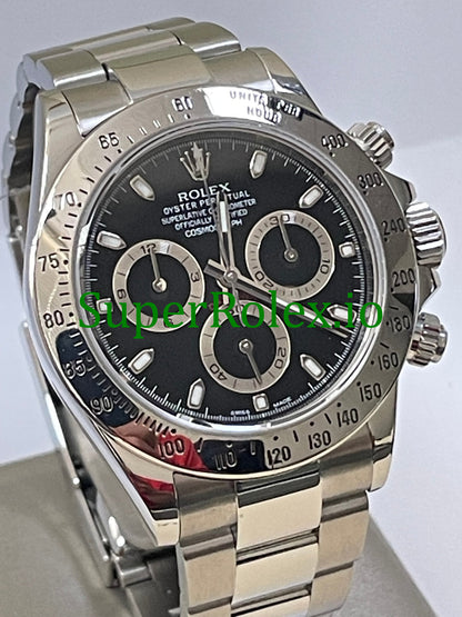 Cosmograph Daytona 40 Steel Black Index Dial Ref.116520