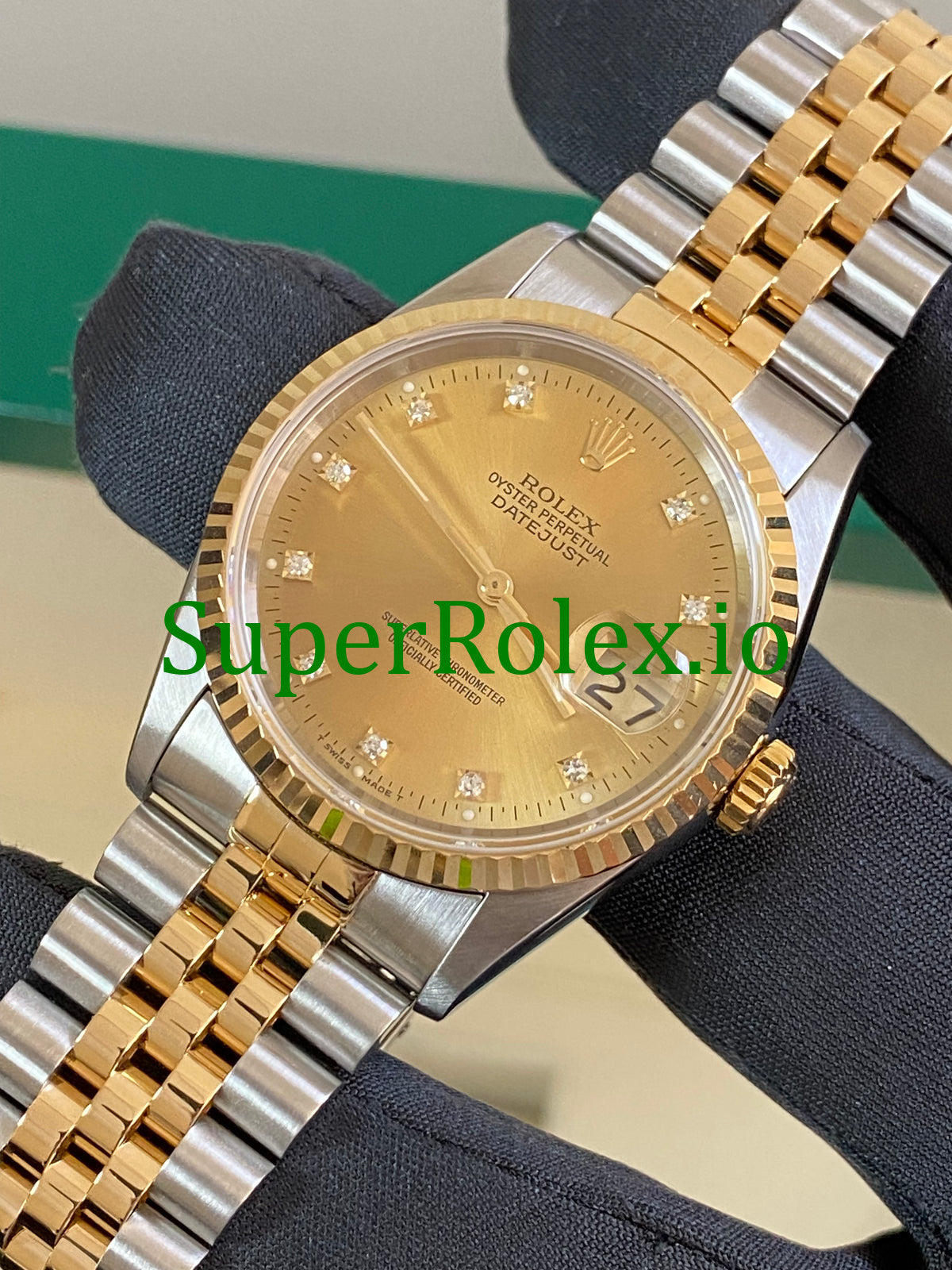 Datejust 36 Steel and Yellow Gold Diamond Dial Ref.16233