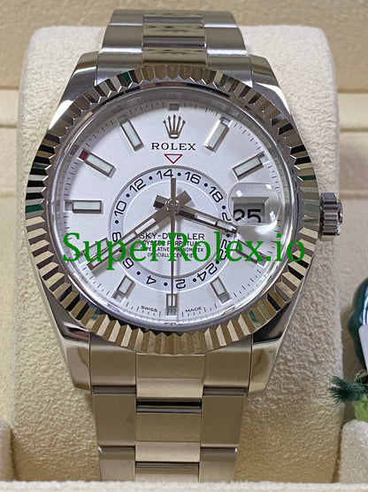 Sky-Dweller White Rolesor Ref.326934 - White Index Dial