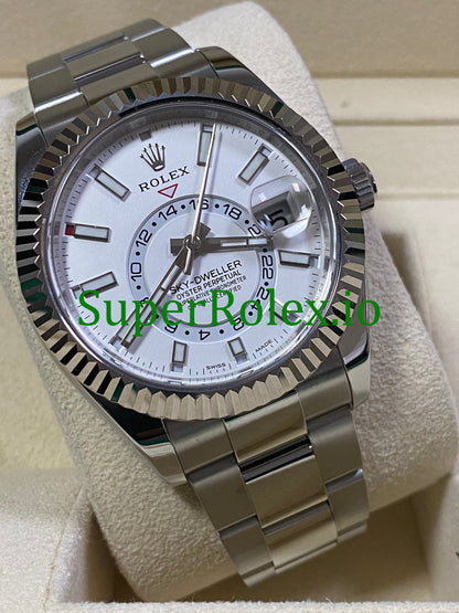 Sky-Dweller White Rolesor Ref.326934 - White Index Dial