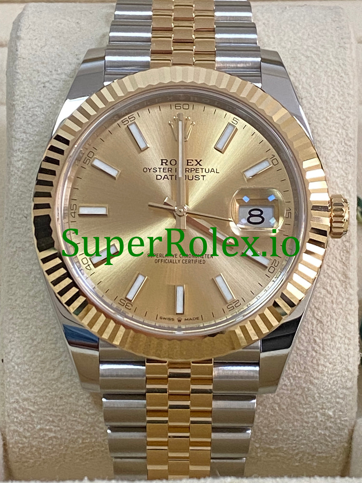 Datejust 41 Yellow Gold Champagne Index Dial Ref.126333
