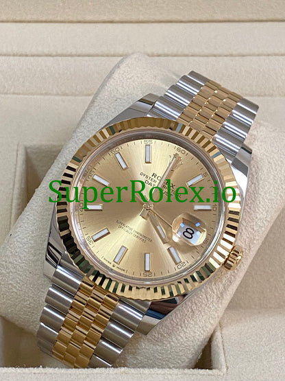 Datejust 41 Yellow Gold Champagne Index Dial Ref.126333