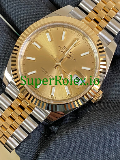 Datejust 41 Yellow Gold Champagne Index Dial Ref.126333