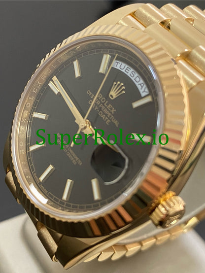 Day-Date 40MM Yellow Gold Ref.228238 Black Motif Dial