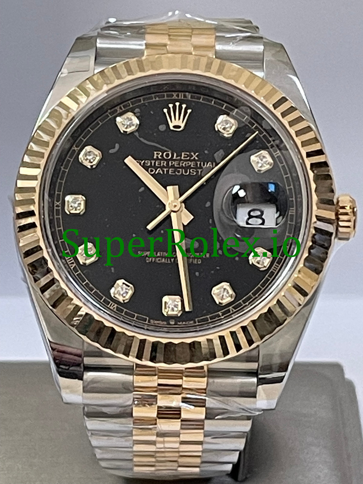 Steel and Yellow Gold Black Diamond Dial Datejust 41 Ref.126333