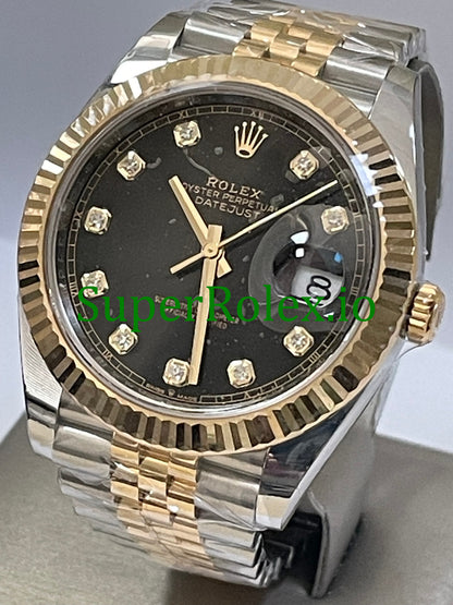 Steel and Yellow Gold Black Diamond Dial Datejust 41 Ref.126333
