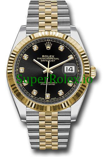 Steel and Yellow Gold Black Diamond Dial Datejust 41 Ref.126333